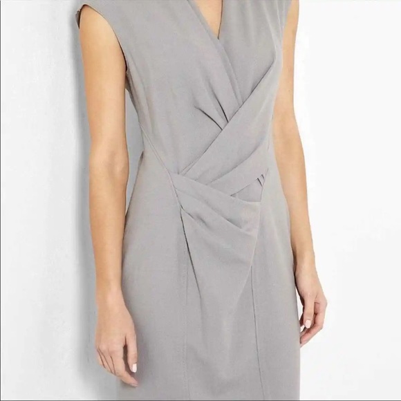 Helmut Lang wrap Pixel gray dress 4 small - Picture 5 of 7